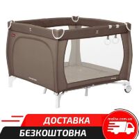 Дитячий ігровий квадратний Манеж CARRELLO Grande CRL-11504/1 Chocolate Brown з твердим дном / коричневий