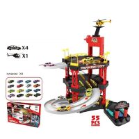 Дитяча іграшка Паркінг 8026 55 деталей машинки вертоліт **