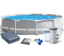 Каркасний круглий басейн Intex 26712 діаметр 366 см/об'єм 6503л з катриджним фільтр-насосом