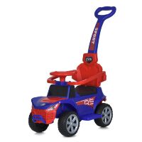 Дитяча каталка толокар (машина від педалі з мотором) M 5764EBLR-4-3 електромобіль з батьківською ручкою, синьо-червоний