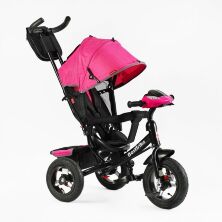 Триколісний велосипед-коляска Best Trike 3390-33-908  з фарою та пультом рожевий для дівчинки