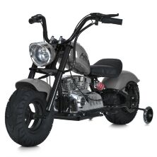 Дитячий електро-мотоцикл M 6016AL-11(36V) Harley-Davidson зі шкіряним сидінням сірий