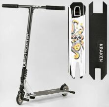 Трюковий двоколісний самокат Best Scooter KR-82080 "Kraken" HIC-система ПЕГИ Алюм. диск і дека АНОДОВАНИЙ