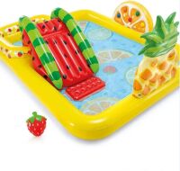 Дитячий надувний ігровий центр з гіркою Intex 57158 (244 x 191 x 91 см) Веселий Фрукт**