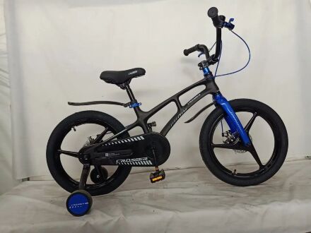 Велосипед двоколісний полегшений Crosser Magnesium MAGN BIKE сталева вилка 16 дюймів чорно-синій