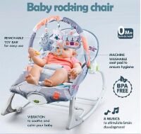 Качалка-шезлонг ZX 1819/8 мелодій, 3 підвіски-іграшки, вібрація Качалка-шезлонг ZX 1819/8 мелодій, 3 підвіски-іграшки, вібрація