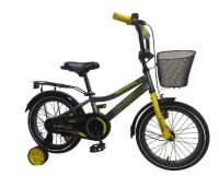 Дитячий двоколісний велосипед Crosser Rocky 14 дюймів із переднім кошиком, чорно-червоний Дитячий двоколісний велосипед Crosser Rocky 14 дюймів із переднім кошиком, чорно-червоний