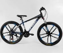 Спортивний алюмінієвий велосипед MTB Corso 43797 SPIDER колеса 26д / Shimano 21 швидкість / литі диски синій