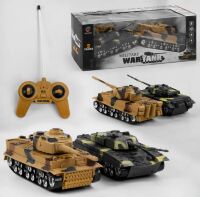 Бойовий Танк на радіокеруванні 369-23 на батарейках. Два танки з такими фарами