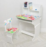 Дитяча парта регульована шкільна зі стільцем 904-139 малюнок Цукерки**