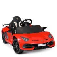 Дитячий електромобіль машина Bambi M 4787EBLR-3 Lamborghini з шкіряним сидінням / на ЄВА колесах / червоний**