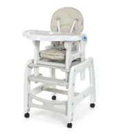 Стільчик для годування-трансформер качалка Bambi M 1563-11 сірий **