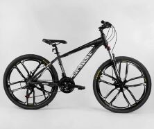 Спортивний алюмінієвий велосипед MTB Corso 10727 SPIDER колеса 26д / Shimano 21 швидкість / литі диски чорний