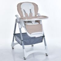 Стілець для годування дитячий EL CAMINO ME 1177 STEADY Storm Gray шкіряне сидіння світло-сірий