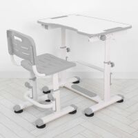 Дитяча регульована пластикова парта зі стільцем Bambi M 4820-11 сіра