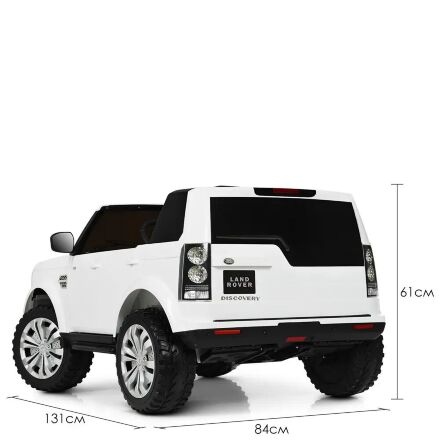 Дитячий двомісний електромобіль Land Rover M 4063EBLR-1 білий
