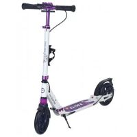Складаний двоколісний самокат Maraton GMC 2022 Алюмінієвий з ручним гальмом/для дівчинки біло-фіолетовий