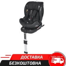 Дитяче автокрісло EL CAMINO ME 1109 i-BASE Jet Black Автосидіння поворотне 360 i-SIZE R129 група 1-2 чорне
