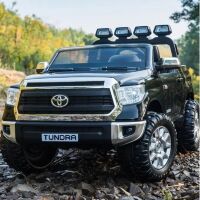 Дитячий двомісний електромобіль Джип Toyota Tundra JJ2255EBLR-2 шкіряне сидіння, чорний