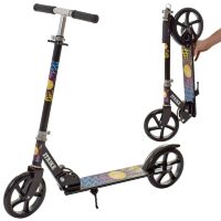 Самокат дитячий двоколісний складаний iTrike SR2-010-2-B алюмінієвий з підніжкою чорний **