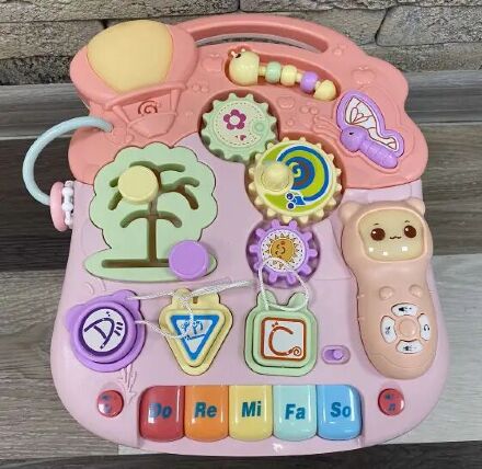 Каталка толокар ходунки LIMO TOY M 5473 AB (N5218A) піаніно шестерні сортер музика, звук, світло