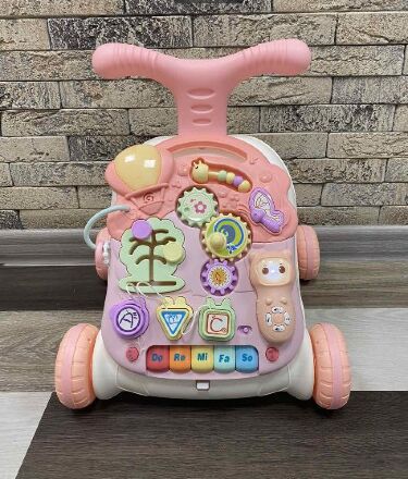 Каталка толокар ходунки LIMO TOY M 5473 AB (N5218A) піаніно шестерні сортер музика, звук, світло