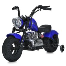 Дитячий електро-мотоцикл M 6016AL-4(36V) Harley-Davidson зі шкіряним сидінням синій