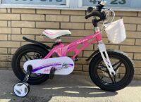 Дитячий велосипед магнієвий для дівчинки MARS NEW на дисках 14 дюймів рожевий