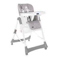 Стільчик для годування Lorelli (Bertoni) Gusto Grey Rabbits Сірий "Кролики". Дитячий стілець для годування