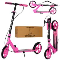 Складаний двоколісний дитячий самокат iTrike SR2-051-P Алюмінієвий з ручним гальмом / Для дівчинки Рожевий**