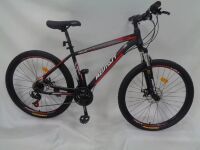 Спортивний гірський велосипед Azimut Aqua 24 дюйми GFRD чорно-червоний Спортивний гірський велосипед Azimut Aqua 24 дюйми GFRD чорно-червоний