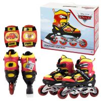 Дитячі Ролики З ЗАХИСТОЮ RL2119 Cars "Тачки" розмір S (31-34) колеса PU переднє світне/для хлопчиків