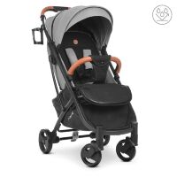 Прогулянкова алюмінієва коляска El Camino M 3910 v.2 Storm Gray з чохлом на ніжки та підсклянником/сіра