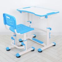 Дитяча регульована пластикова парта зі стільцем Bambi M 4820-4 блакитна / для хлопчиків