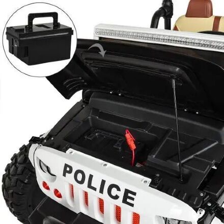 Дитячий повнопривідний джип Bambi Police M 4077EBLR-2-1 чорно-білий