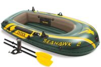 Надувний двомісний човен INTEX 68347 Seahawk 2 Set з пластиковими веслами та насосом