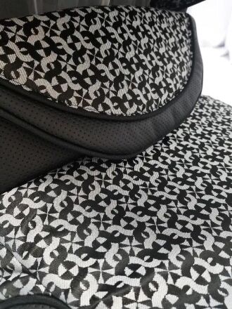 Коляска дитяча класична універсальна 2 в 1 MACAN Black-pattern чорна