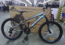 Велосипед спортивний гірський Crosser Solo колеса 29 дюймів рама алюміній сіро-блакитний