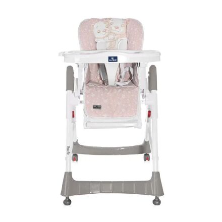 Стільчик для годування Lorelli (Bertoni) Gusto Satin Pink Hug Рожевий "Ведмедики". Дитячий стілець для годування