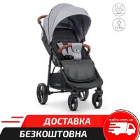 Прогулянкова коляска дитяча El Camino ME 1024 X4 Pink Lines з чохлом на ніжки та дощовиком Рожева для дівчинки