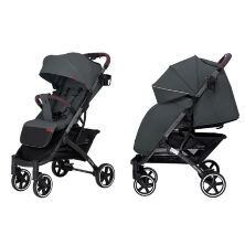 Прогулянковий дитячий візок CARRELLO Astra CRL-5505/1 Raven Grey з дощовиком і підсклянником /КОЛЯСКА сіра