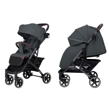 Прогулянковий дитячий візок CARRELLO Astra CRL-5505/1 Raven Grey з дощовиком і підсклянником /КОЛЯСКА сіра