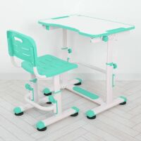 Дитяча регульована пластикова парта зі стільцем Bambi M 4820-5 зелена