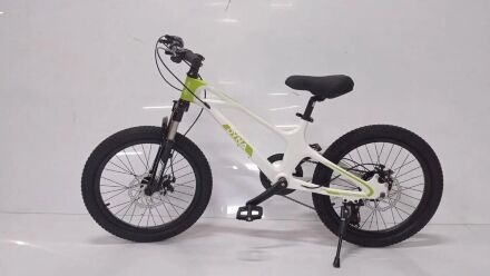 Гірський спортивний Магнезієвий велосипед Dyna M-1 колеса 20 дюймів / 7 швидкостей / Shimano / біло-зелений