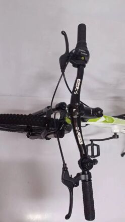 Гірський спортивний Магнезієвий велосипед Dyna M-1 колеса 20 дюймів / 7 швидкостей / Shimano / біло-зелений