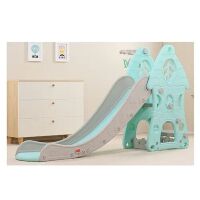 Дитяча гірка BAMBI SLW-G-5 баскетбольне кільце сіро-м'ятний Будиночок**