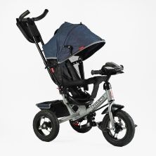 Триколісний велосипед-коляска Best Trike 3390-32-068 з фарою та пультом синій