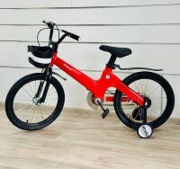 Дитячий двоколісний магнієвий велосипед 18 дюймів Maraton CRUISER M02 з кошиком рожевий