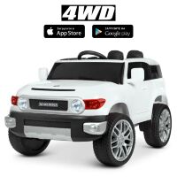 Дитячий двомісний електромобіль Джип Bambi 4WD M 4618EBLR-1 на EVA колесах з MP3 / білий**