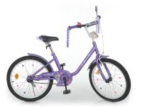 Дитячий двоколісний велосипед для дівчинки Profi Y2081-1K Ballerina з сидінням для ляльки/ колеса 20д / рожевий